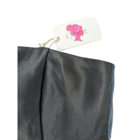 L'atiste by Amy Tube Top Medium Black Back Zip‎ Festival Summer Club Strapless - Picture 2 of 8